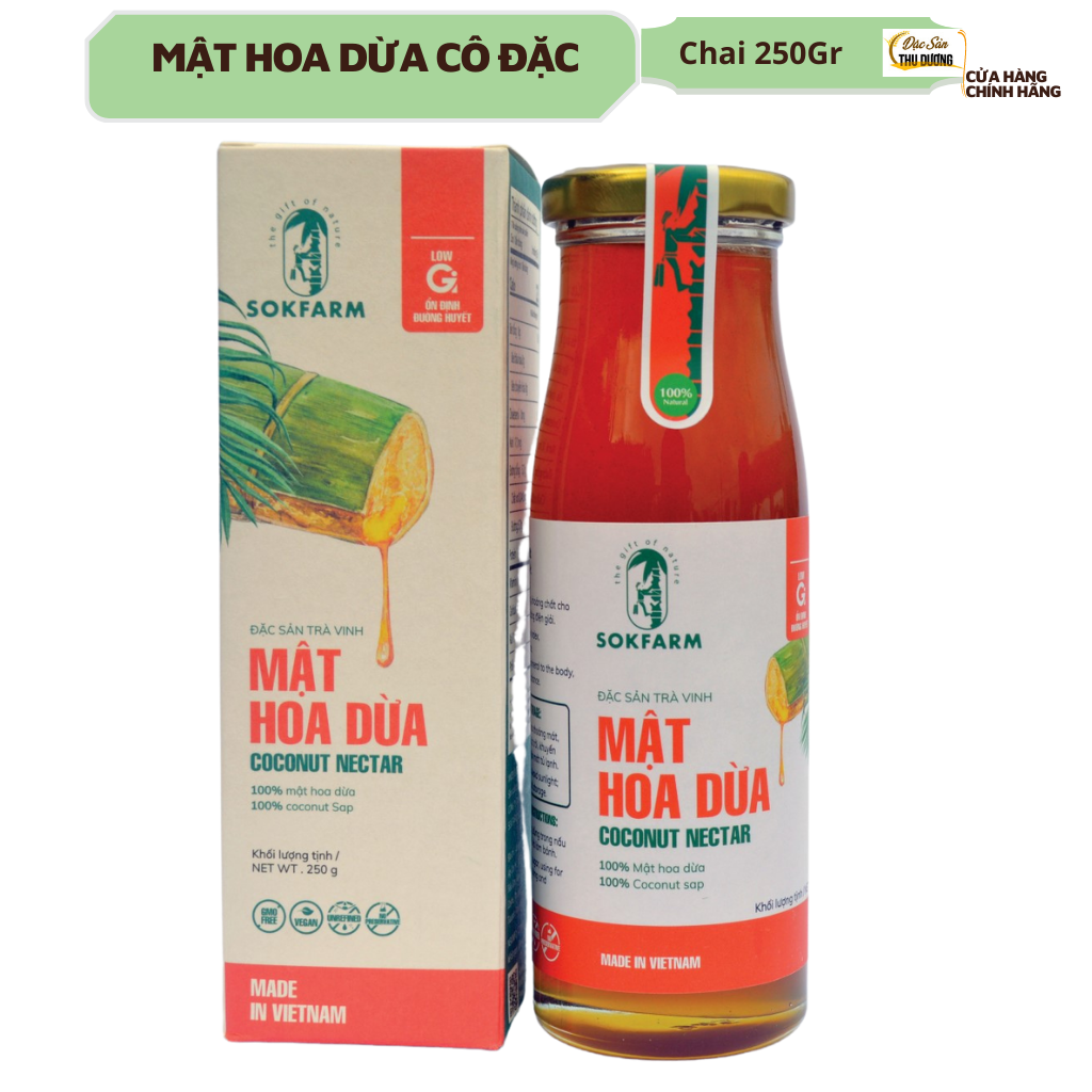 Mật hoa dừa Sokfarm - Vị ngon ngọt, An toàn cho trẻ nhỏ, bổ sung nhiều năng lượng