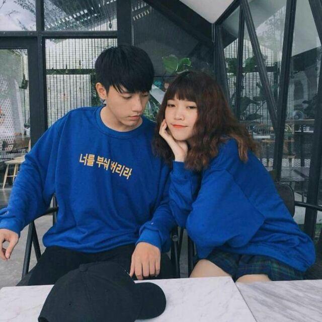 Sweater chữ Hàn form nam nữ đều đựơc