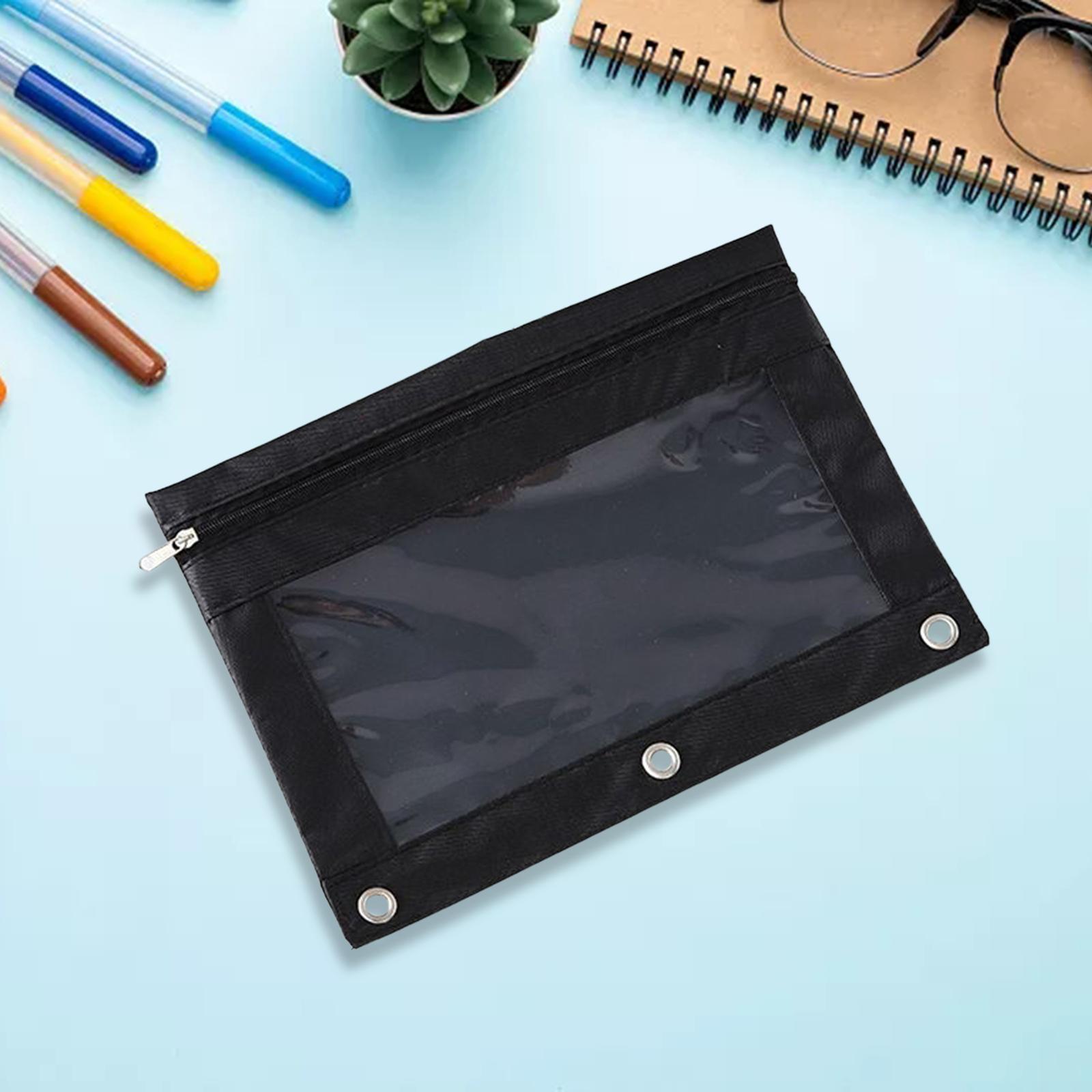 Pen Bag Binder Pencil Pouch Lightweight Cosmetic Bag Office Stationery Organizer Pencil Bags for Boys and Girls Children Teen Birthday Gifts