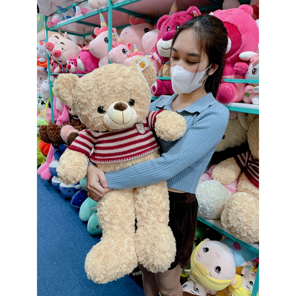 Gấu bông Teddy áo len baby - Quà tặng thú nhồi bông hàng nhập khẩu cao cấp