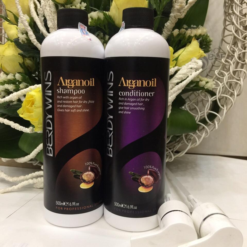 Bộ gội xả Arganoil Berdywin siêu mềm mượt 1000ml