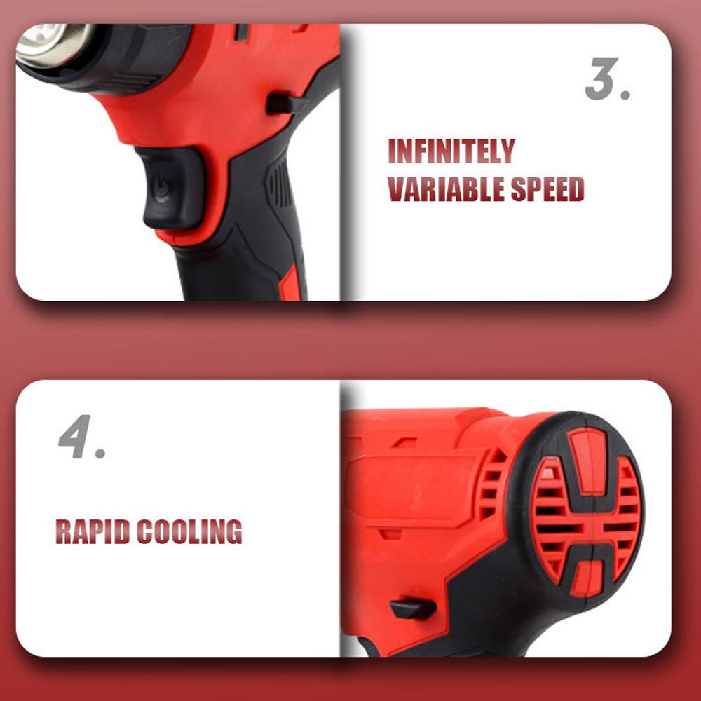 Cordless Handheld Hot Air Machine Lithium Rechargeable Heating Equipment Temperatures Adjustable Power Tool