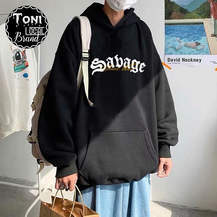 ( ) ÁO HOODIE Local Brand Unisex SABAGE Nỉ Bông Form Rộng Nam Nữ (HD9200L - Full Size - Kèm Video Ảnh Thật)