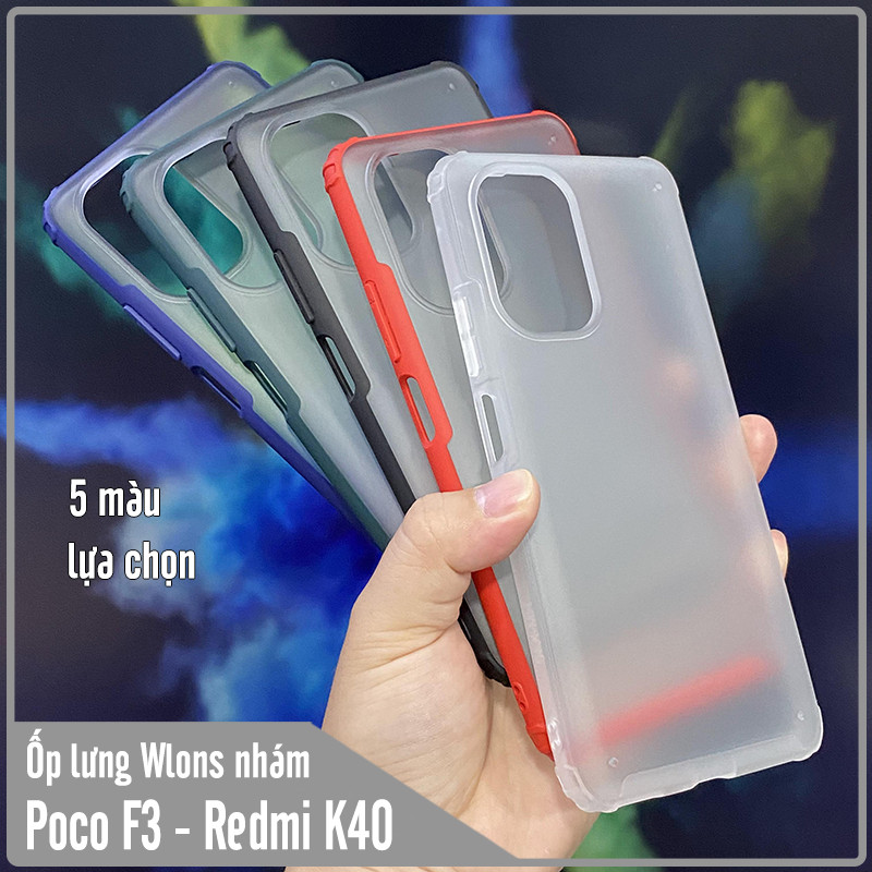 Ốp lưng chống sốc cho Xiaomi Poco F3 - Redmi K40 nhám viền màu