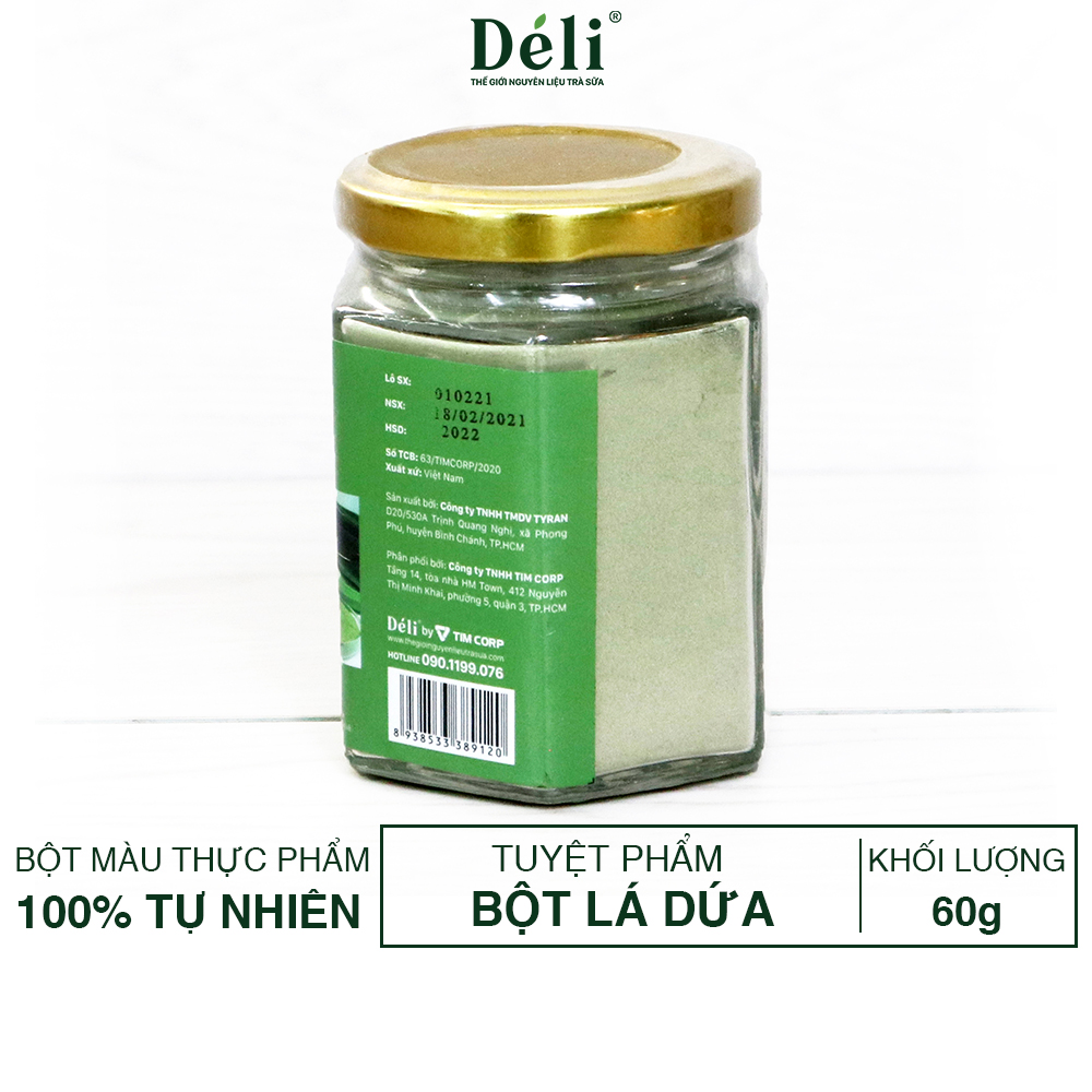 Bột màu Lá dứa Déli