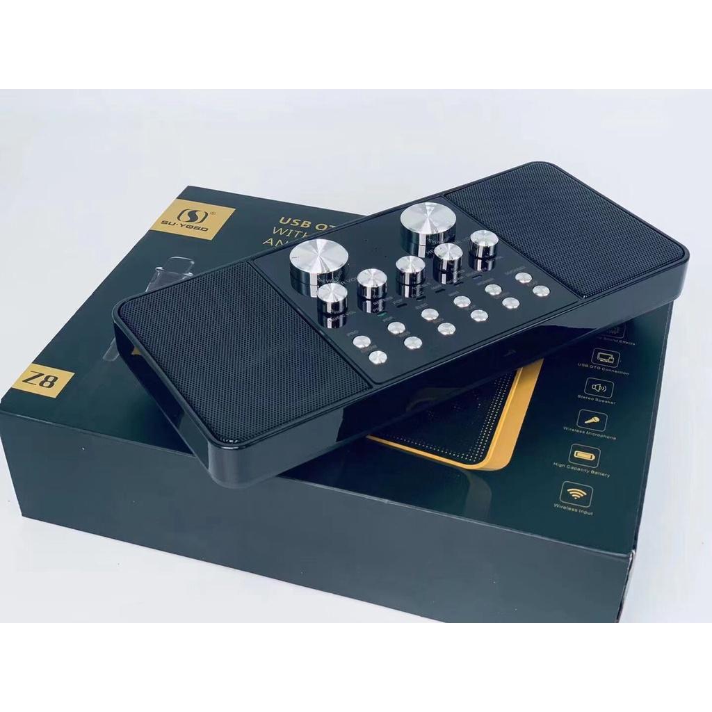 Sound Card Thu Âm Livestream SU-YOSD Z8 Kèm Micro Không Dây