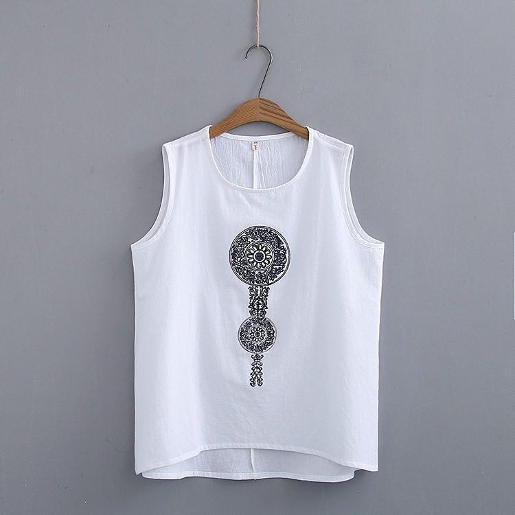 áo sát nách nữ chất đũi thêu - họa tiết THÊU, sang chảnh, hàng VNXK (T15)