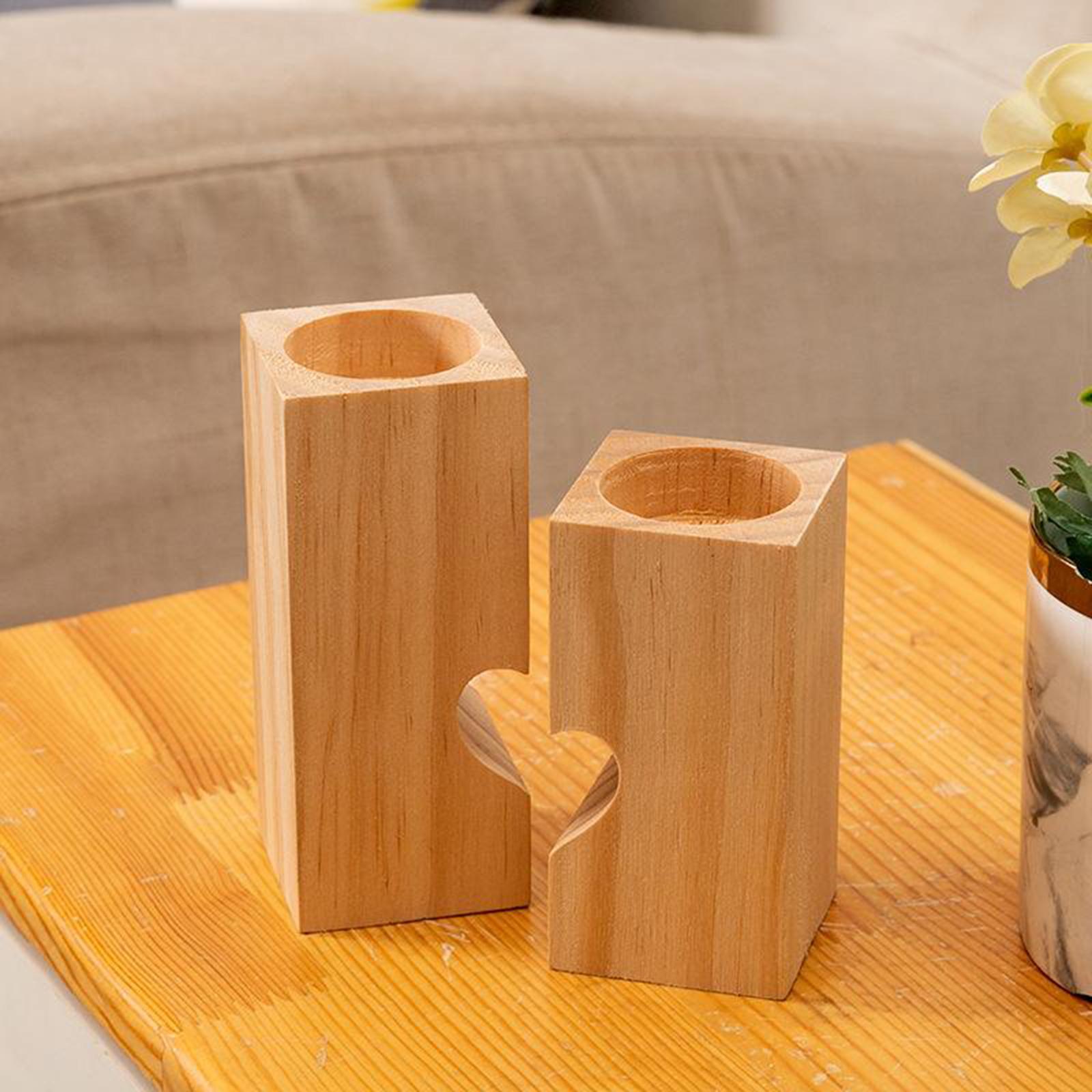 Farmhouse Decor Wooden Tealight Candle Holder Christmas Candle Holder Rustic Christmas Decor, for Party Home Wedding