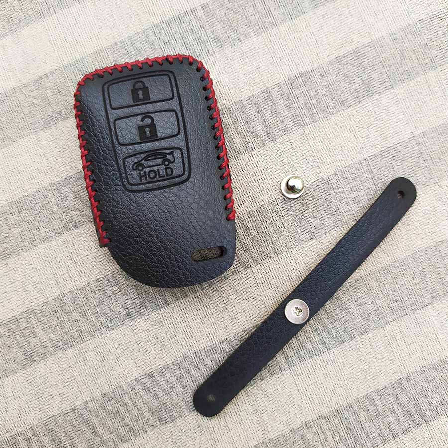 Bao da chìa khóa smartkey dành cho xe hơi Toyota Vios (Đen)