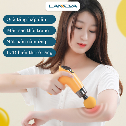 Máy Massage Cầm Tay CAO CẤP Toàn Thân 12 Cấp Độ LANEVA PS818, Máy Matxa Cầm Tay Chuyên Sâu Lưng Cổ Vai Gáy Giúp Thư Giãn, Giảm Đau Mỏi Cơ