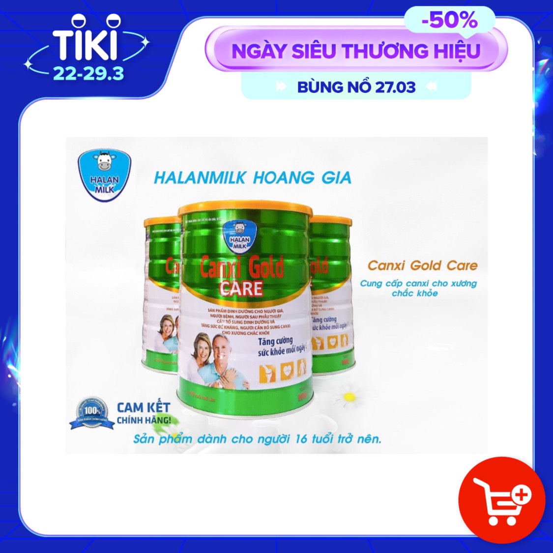 Sữa Canxi Gold Care - Halan Milk - 400gr - Cho xương chắc khỏe