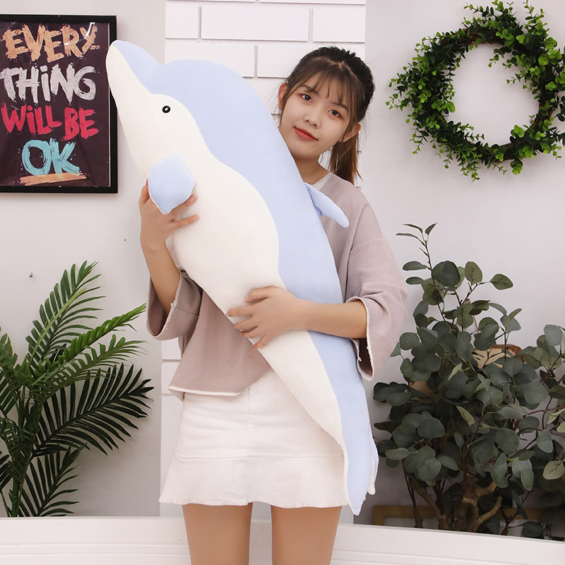 Thú Bông Cá Heo Dễ Thương, Cá Voi Mềm Mịn Cute (35cm---&gt;70cm) Gối Ôm Cá Heo Đáng Yêu, Cá Voi Cao Cấp Hàng Xịn Loại 1 (Tặng Kèm 1 Ví Da 12 Ngăn Đựng Thẻ ATM, CCCD)