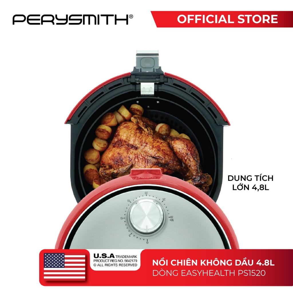 Nồi chiên không dầu cơ 4,8 lít PerySmith PS1520 loại bỏ chất béo có hại - Hàng chính hãng