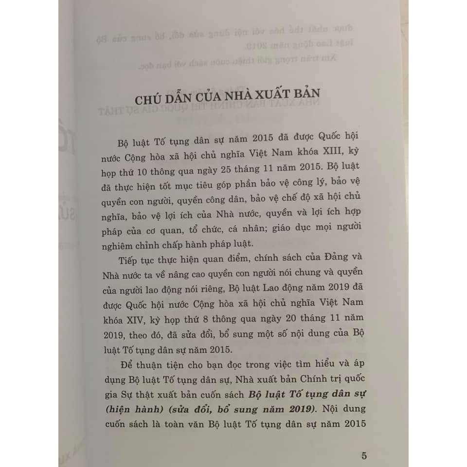 Bộ Luật Tố Tụng Dân Sự Hiện Hành
