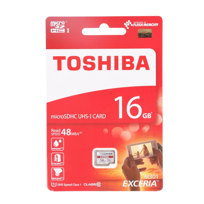 Thẻ nhớ MicroSD TOSHIBA 64Gb / 32Gb / 16G Class10 chuyên dùng cho camera ip, điện thoại, máy tính (màu đỏ) - hàng nhập khẩu