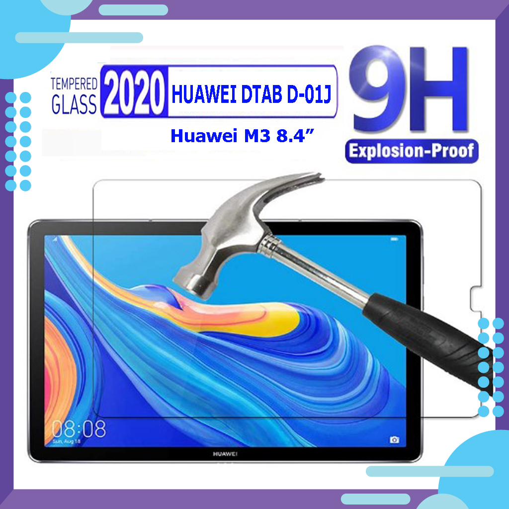 Kính cường lực dành cho máy tính bảng Huawei Dtab D01J , M3 8.4 inch - Độ cứng 9H, dày 0.3 mm - Kèm bộ dán