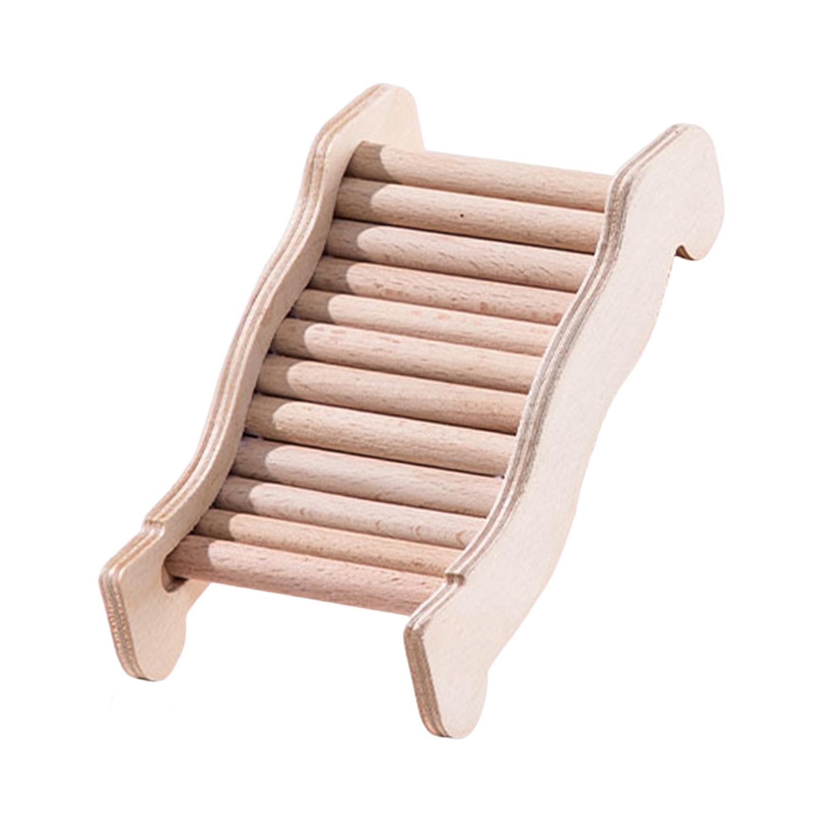 Wooden Hamster Platform Cage Accessories Climbing Ladder Toys Hamster Ladder