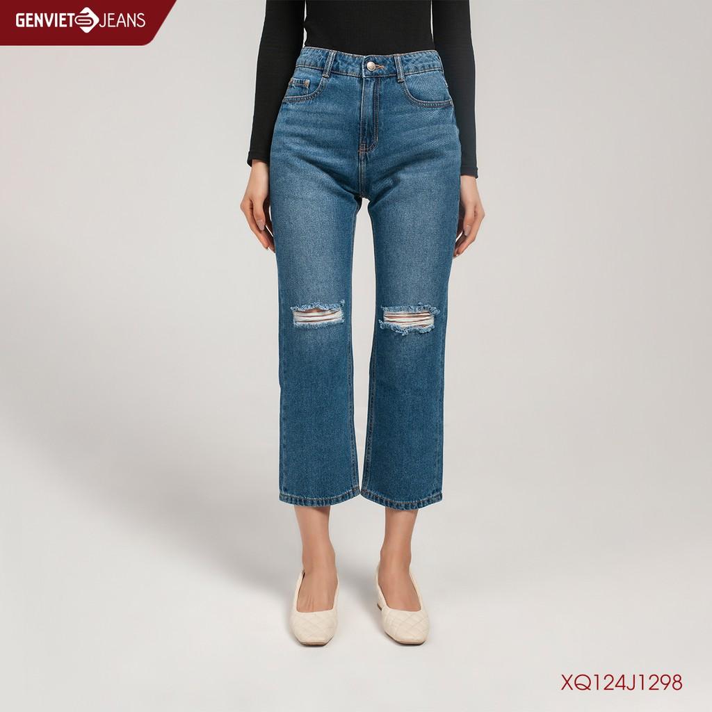 Quần Dài Jeans Nữ GENVIET XQ124J1298