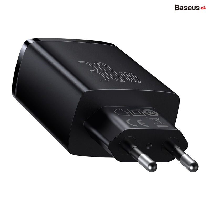 Củ sạc nhanh Baseus Compact Quick Charger (2U+C) PD 30W - Hàng Chính Hãng