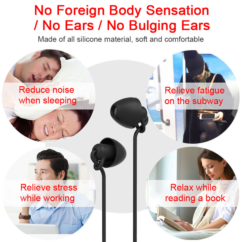 Soft Sleep Earphone Headphones 3.5mm Earphone Sleeping Headphones