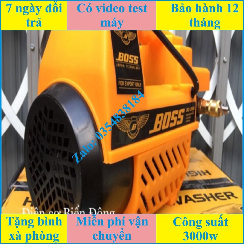 Tặng bình tạo bọt và ống nối dài súng Máy rửa xe thương hiệu BOSS NHẬT BẢN 2000W cao cấp JAPAN