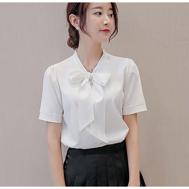 Áo Sơ Mi Nữ Thắt Nơ Cổ Xinh Đẹp