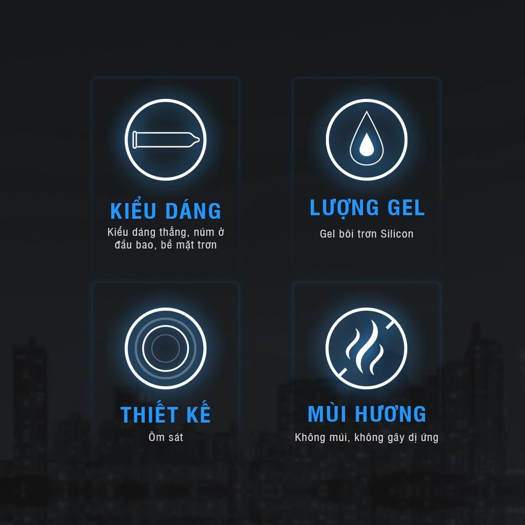 Bao cao su LifeStyles Classic thiết kế mỏng ôm sát nhiều gel 12 bao