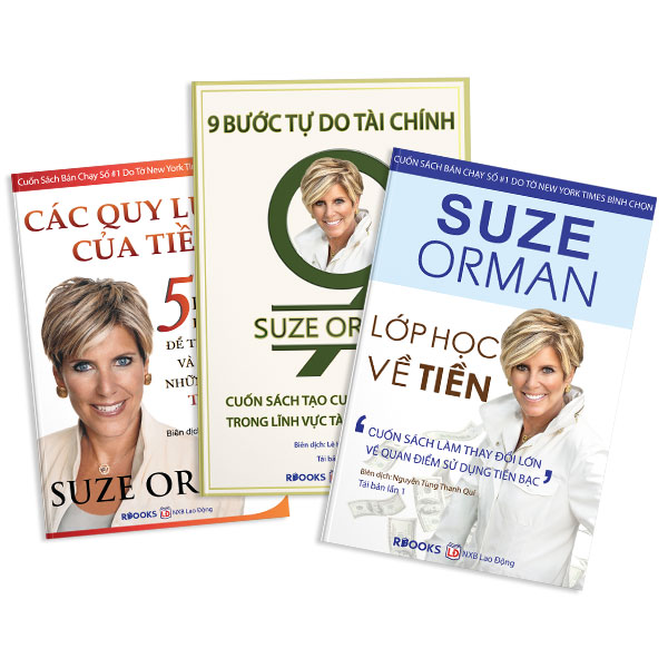 Bộ 3 Cuốn Sách Suze Orman : 9 Bước Tự Do Tài Chính + Các Quy Luật Của Tiền + Lớp Học Về Tiền