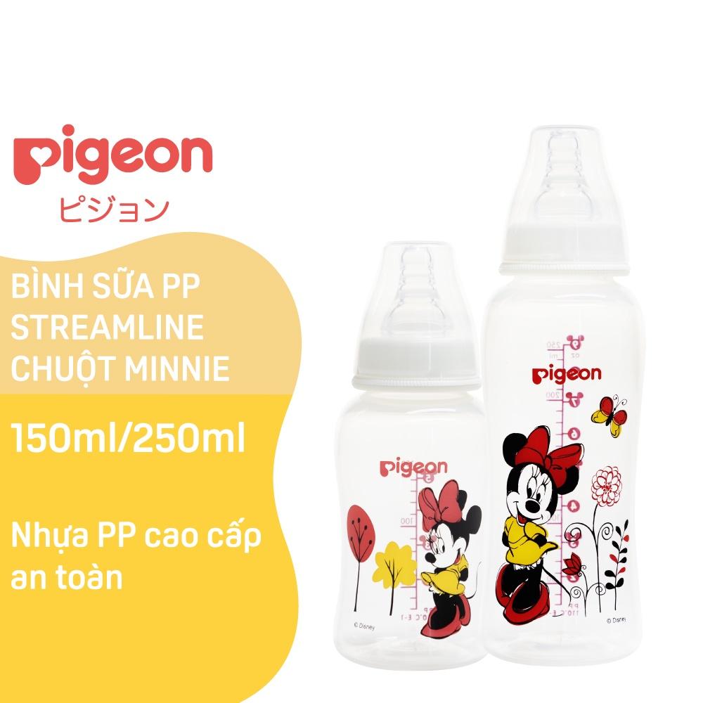 Bình Sữa Pigeon PP Streamline Hình Chuột Minnie 150ml250ml