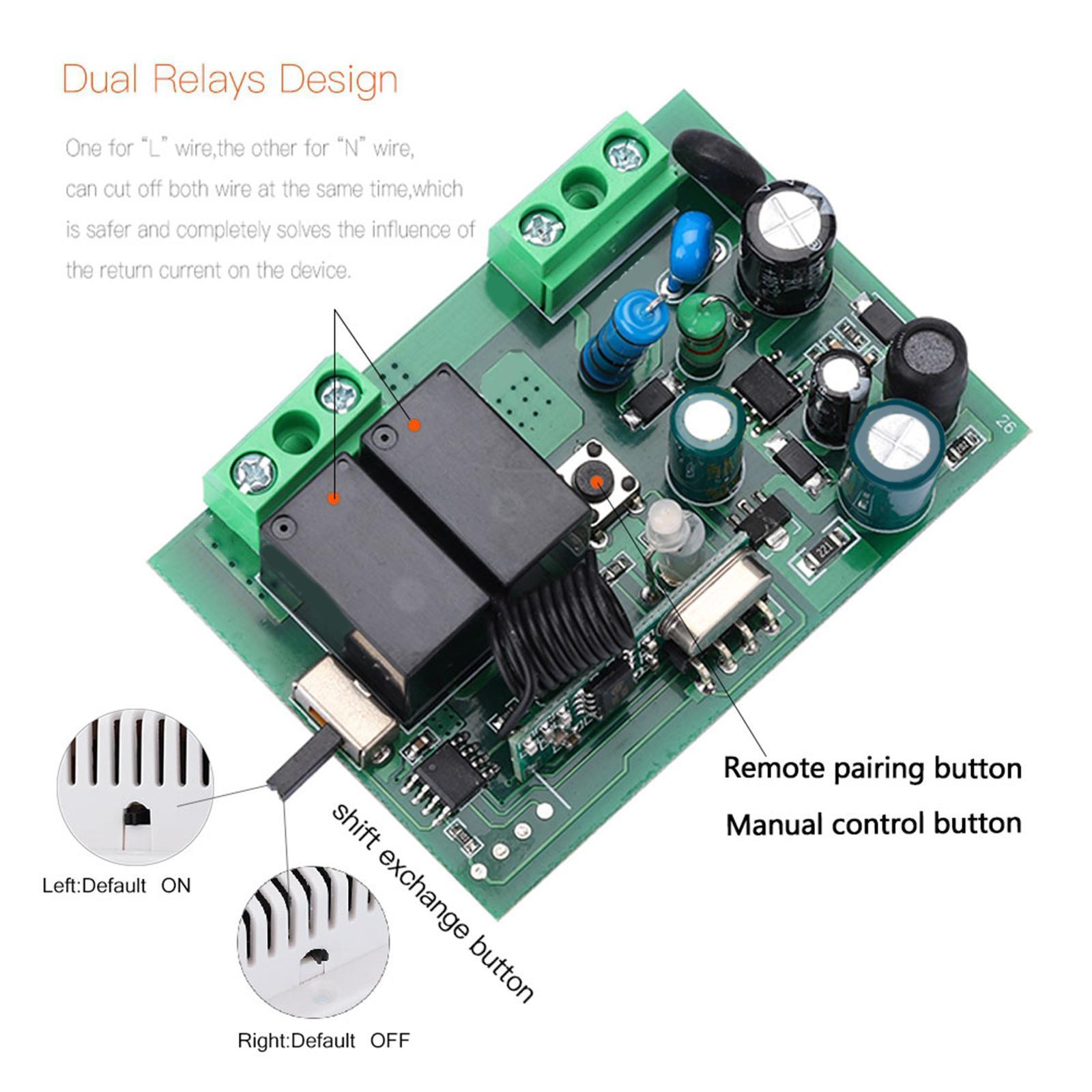 Wireless Digital Remote Control Switch 433MHz for Household Appliances