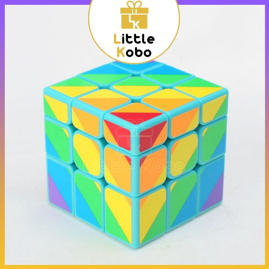 Rubik 3x3 Six-Color Mirror Cube Rubic Biến Thể 3 Tầng Cầu Vồng Đồ Chơi Thông Minh
