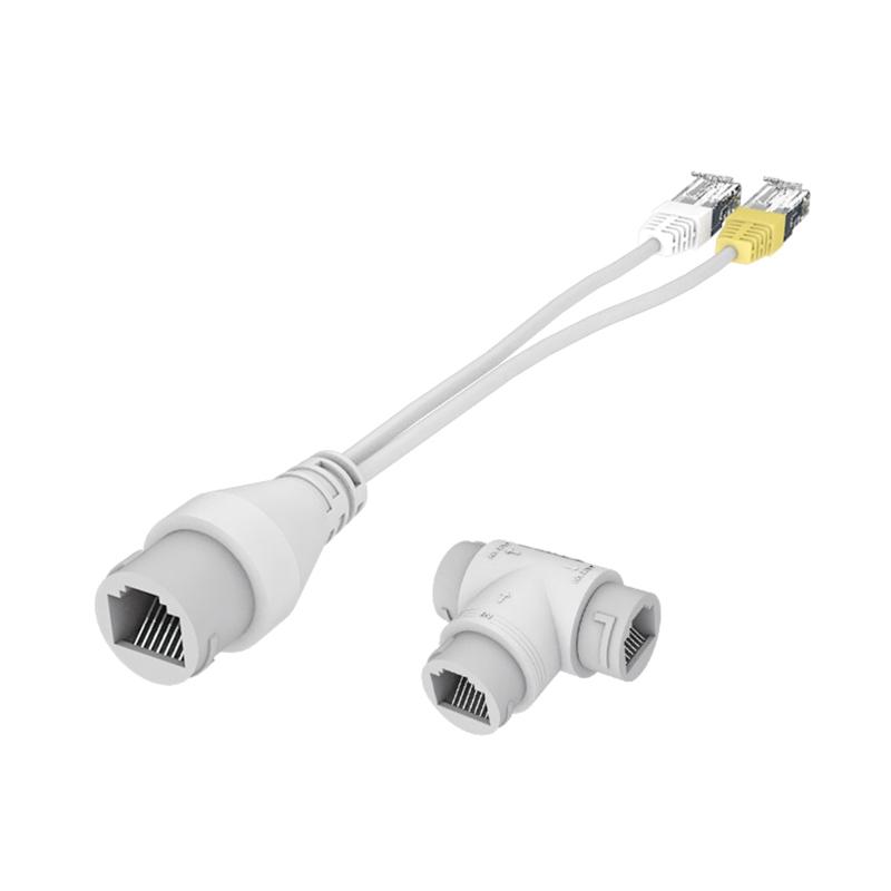 Máy ảnh POE Trình kết nối cáp đơn giản hóa kết nối cáp 2 trong 1 Kết nối ba chiều RJ45 Cài đặt máy ảnh POE