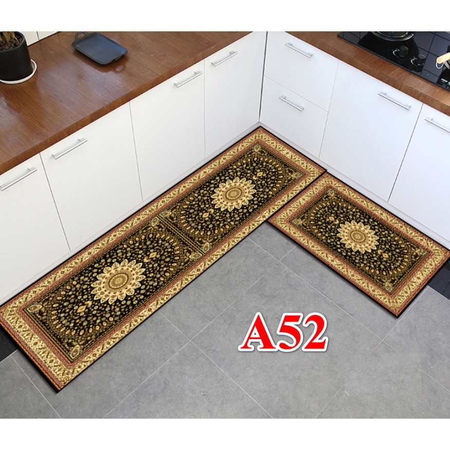 Bộ 2 tấm thảm bếp MẪU CHÂU ÂU HIỆN ĐẠI  (40x60cm và 40x120cm