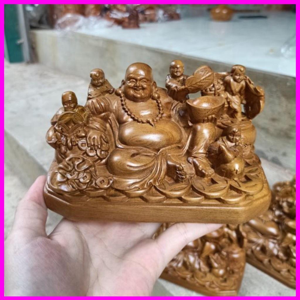 Di lặc ngũ phúc mini gỗ bách xanh