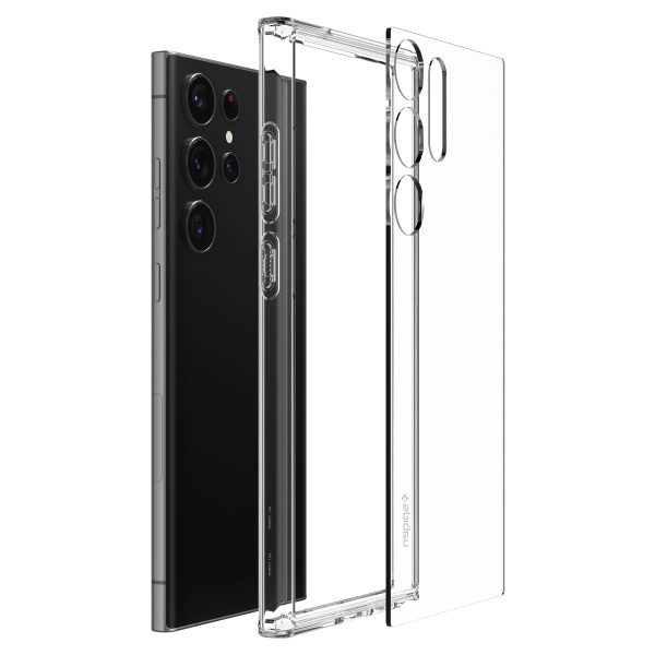 Ốp lưng Spigen Ultra Hybrid cho Samsung Galaxy S23 Ultra - Thiết kế trong suốt, chống sốc, chống ố, chống bẩn, viền camera cao - Hàng chính hãng