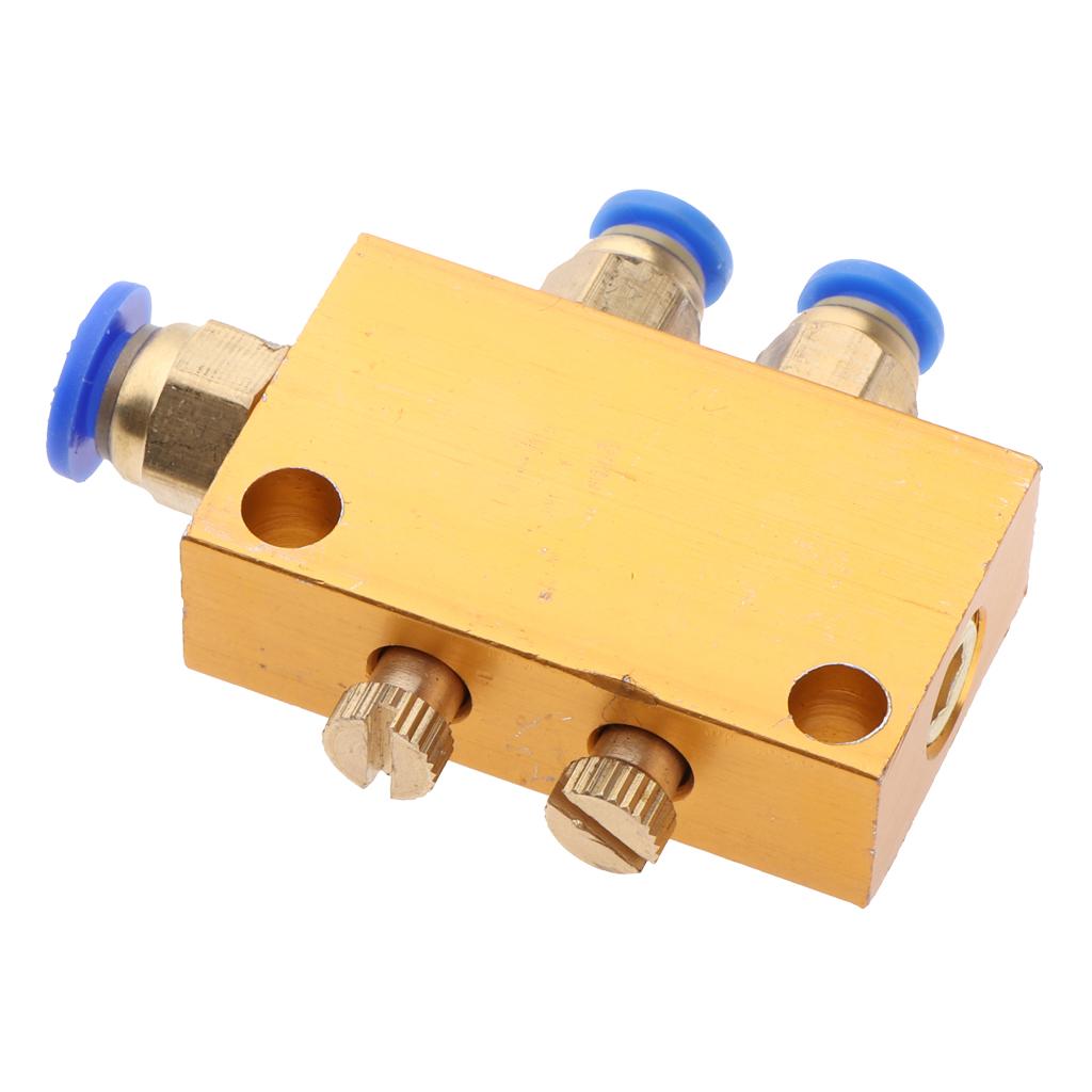 Adjustable Lube Oil Distributor Value Manifold Block 6mm In/4mm Out