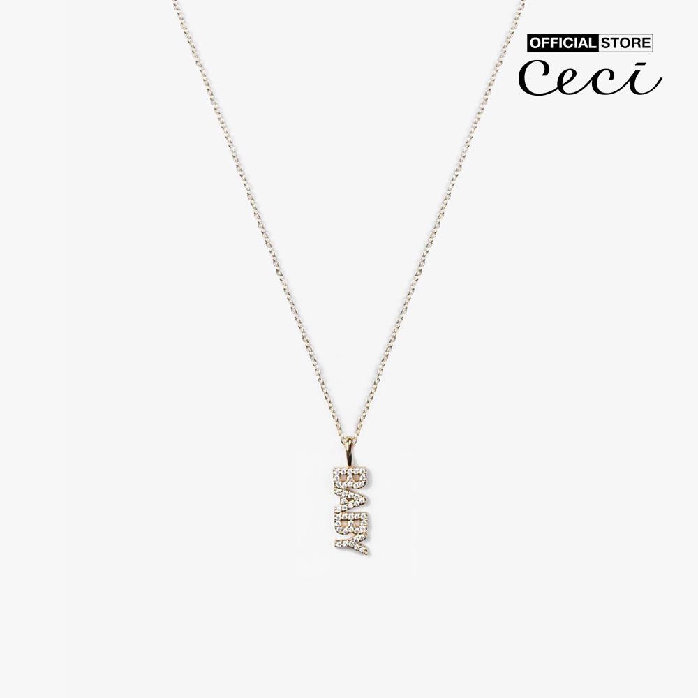 CECI - Dây chuyền nữ sợi mảnh phối mặt chữ Baby CC4-01000196-27