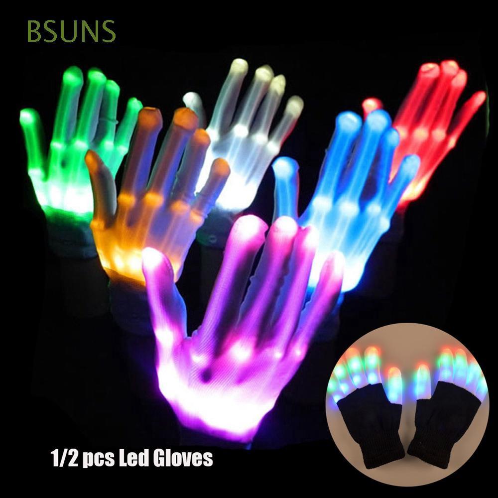 Găng tay xương anime phát sáng-Găng tay phát sáng đèn LED lấp lánh 1/2 Găng Tay Đèn Led Phát Sáng Độc Đáo