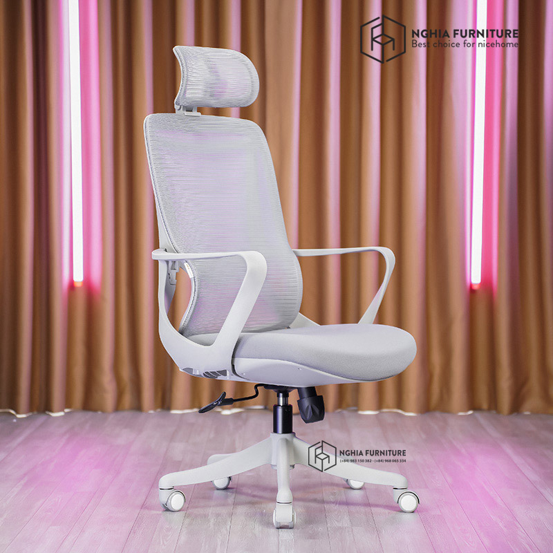 Ghế văn phòng Công thái học Nghia furniture NIKO, Nâng hạ, ngả ghế, nệm chống lún, bảo hành 3 năm
