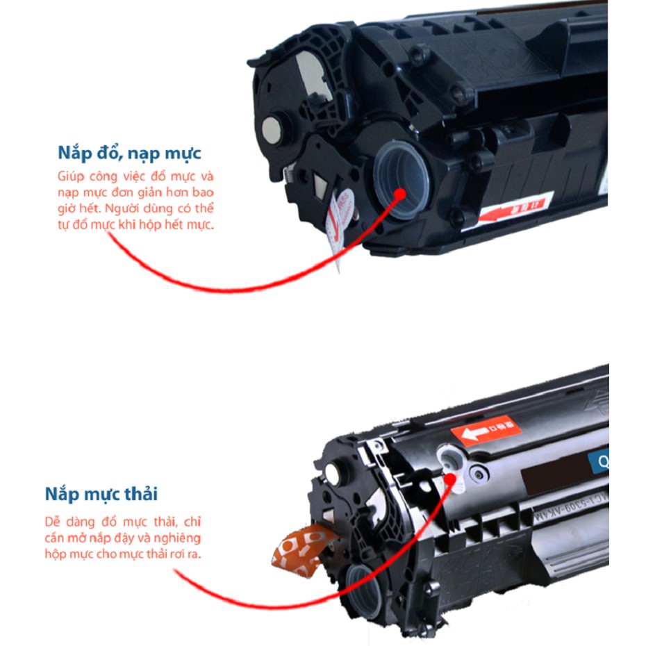 Hộp mực máy in Canon LBP 6230DN, 6230DW, 6200D, MF4410 có lỗ nạp mực