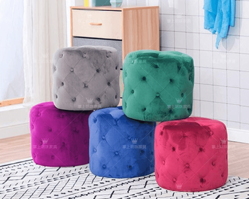 Đôn tròn Juno Sofa nhấn khuy đường kính 50 JN23