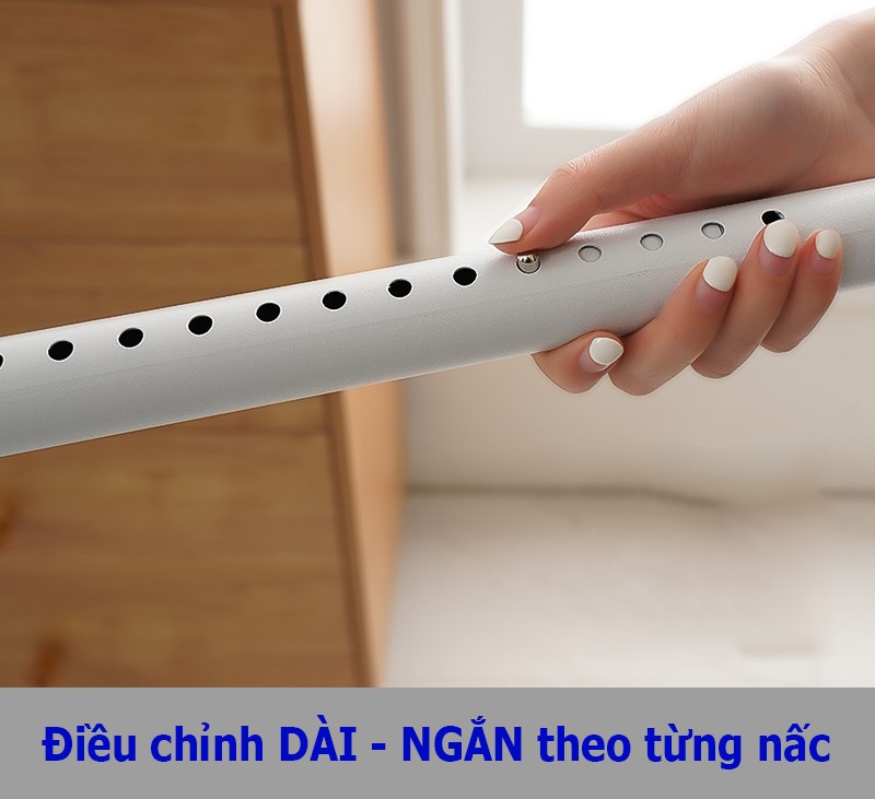 size dài T10 (dao động từ 3.61m ~ 3.83m) - Thanh treo rèm KHÔNG KHOAN, Cây treo rèm cửa không cần đinh vít