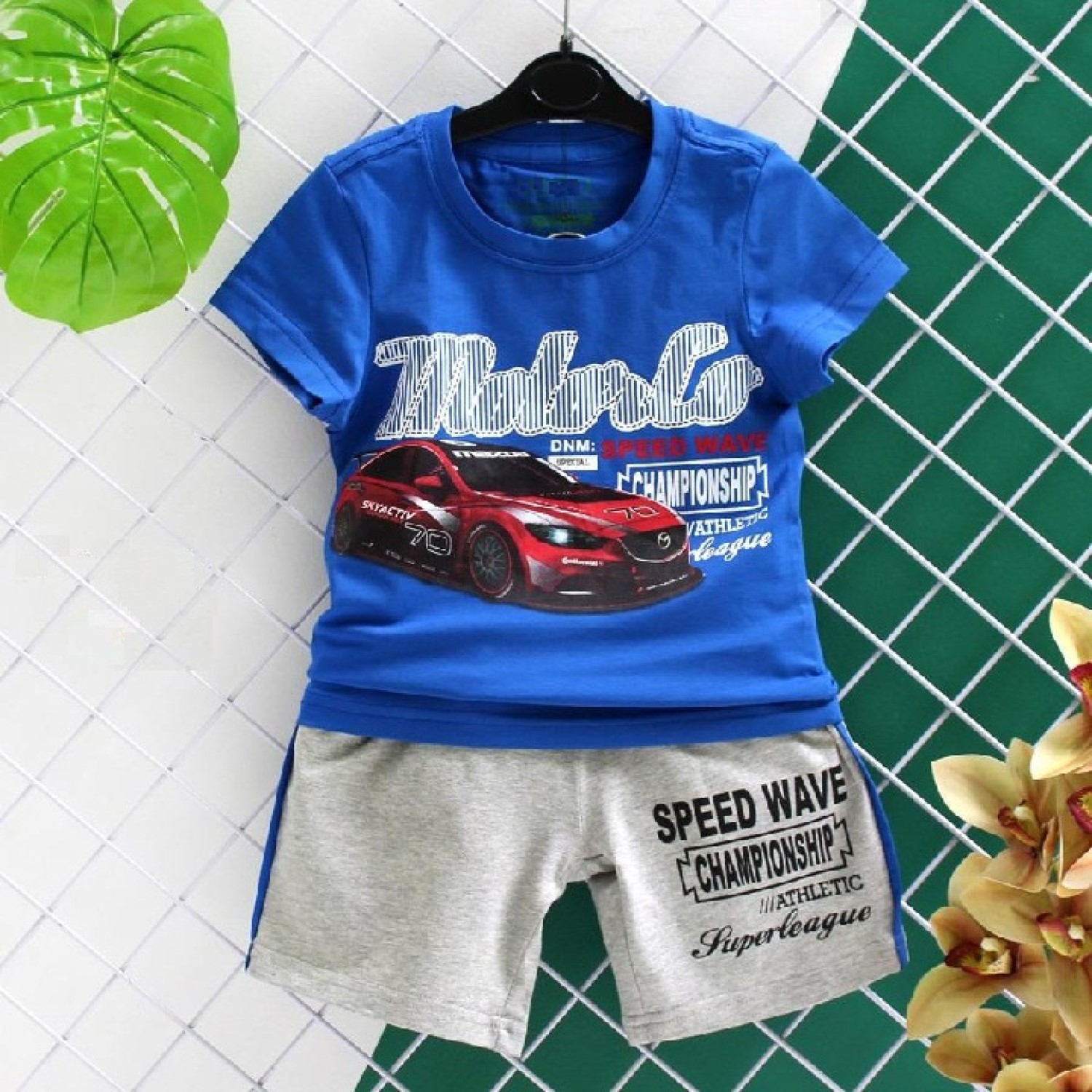 K0000524 Bộ thun size cồ hàng đẹp bé trai, thun cotton 100% mịm mát, từ 30-70kg