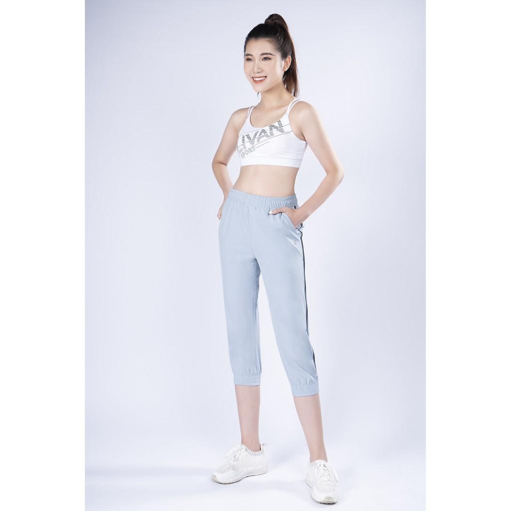 Quần Capri Nữ Livan Sport Mềm Mại Năng Động Màu Ghi Xanh