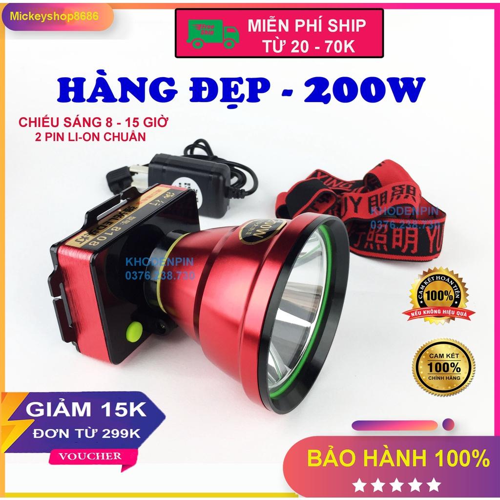 Đèn pin đội đầu YUXING 8108 LED 200w cao cấp chống nước ( kín nước ) đèn led siêu sáng Ánh sáng vàng hoặc ánh sáng trắng