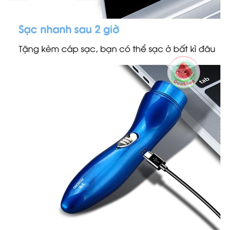 Máy Cạo Râu Mini Bỏ Túi Feihong - Cạo Lông Unisex Đa Năng Pin Sạc USBDuashop