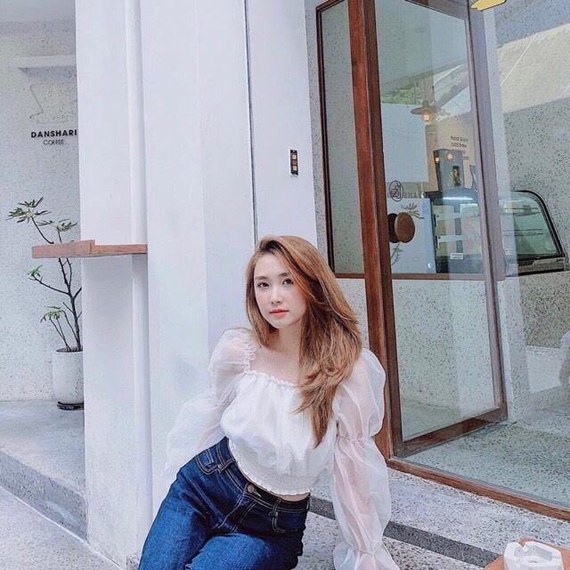 Áo Bẹt Vai Tay Lưới Phồng Chất Voan Siêu Mịn MS11/GN40