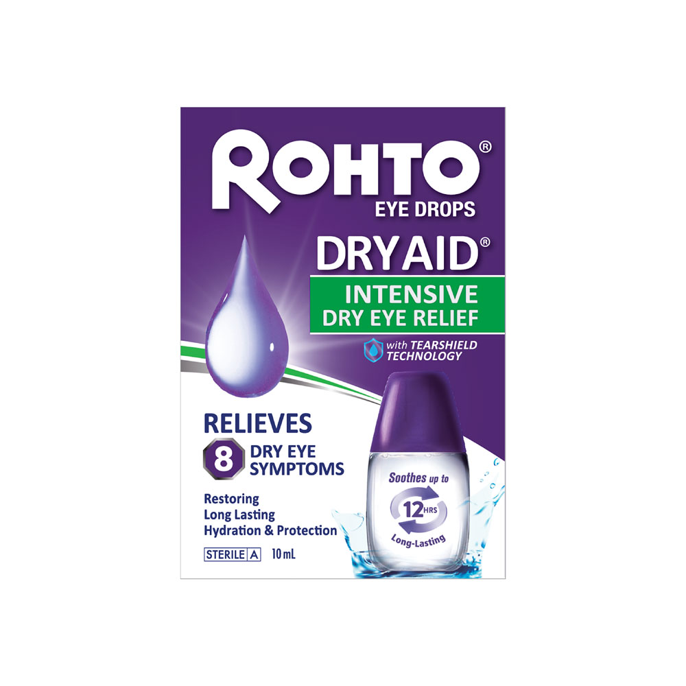 Nước nhỏ mắt dưỡng ẩm ẩm, giảm khô mắt chuyên sâu Rohto Dry Aid 10ml