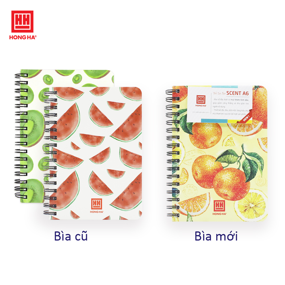 Sổ lò xo có hương thơm 200 trang A6 Hồng Hà Scent 4158