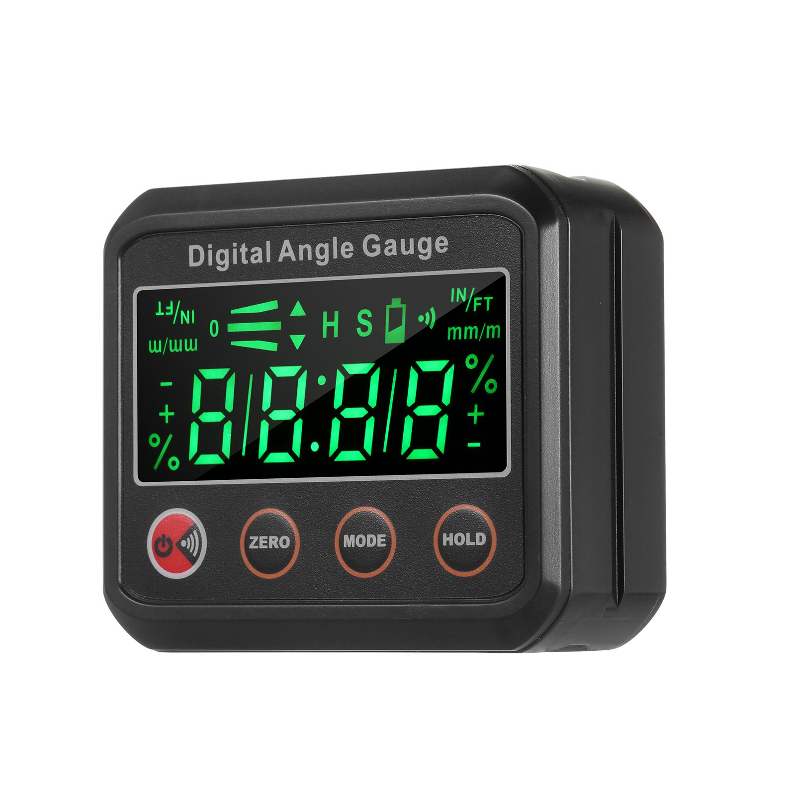 LED Digital Level Angle Gauge Angle Finder Inclinometer 2.7-inch Mini Level Box V-groove Magnetic Base with Audible